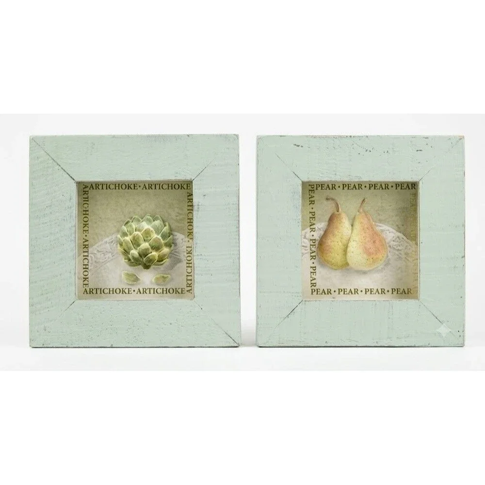 Vtg. 3D country kitchen shadow boxes  Wall hangings